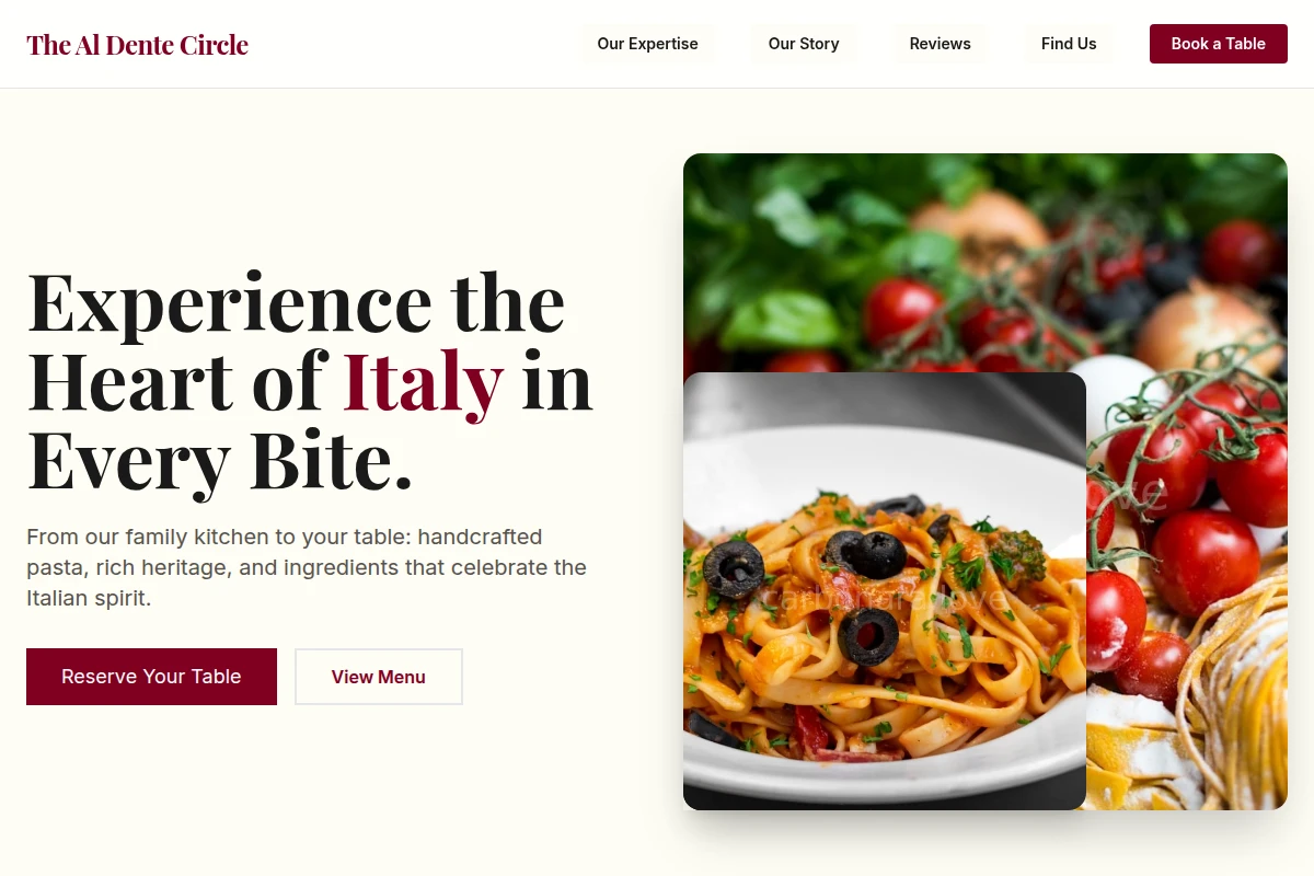 Plate Italian Food