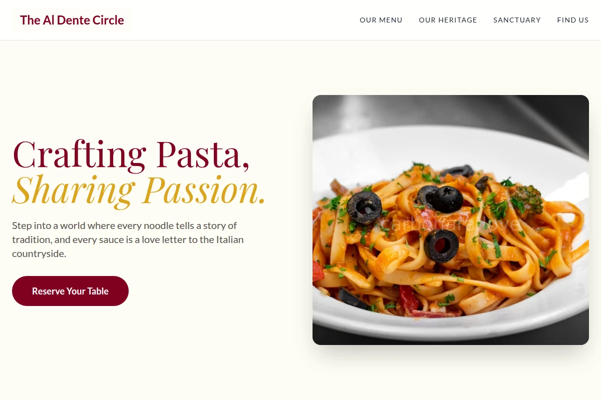 Menu Italian Food